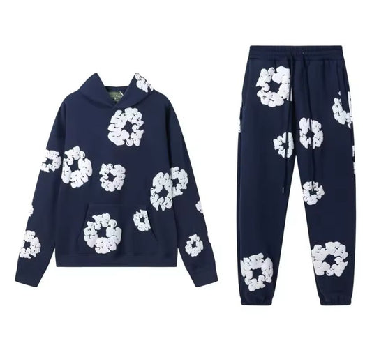 Denim Tears Hoodie and Pants Set blue